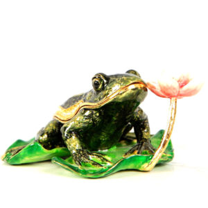 Frog on a Lily Pad Treasured Trinket Box from the Juliana Collection