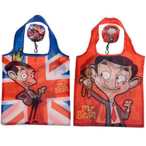 Mr Bean with Crown and Union Jack Folding Shopping Bag