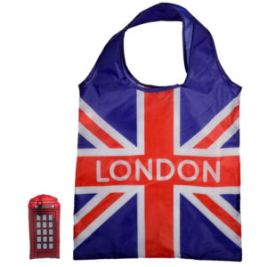 Union Jack and Red Telephone Box Folding Shopping Bag