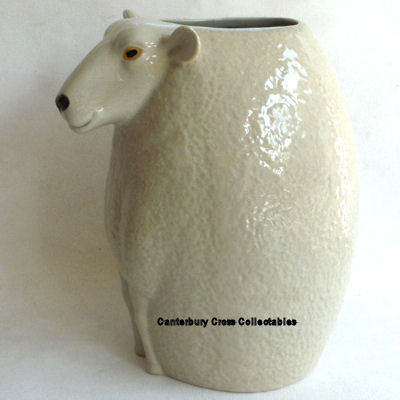 White-faced Suffolk Sheep Flower Vase by Quail Ceramics - Image 2