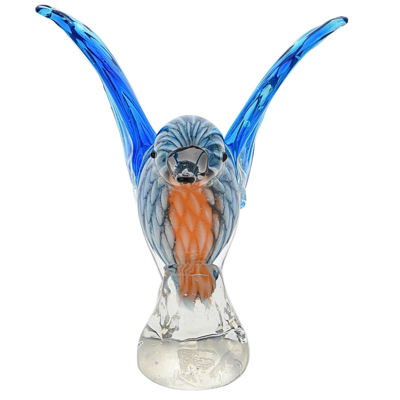 Blue Glass Hummingbird or Kingfisher Figure/Ornament - Objet D'Art - Image 3
