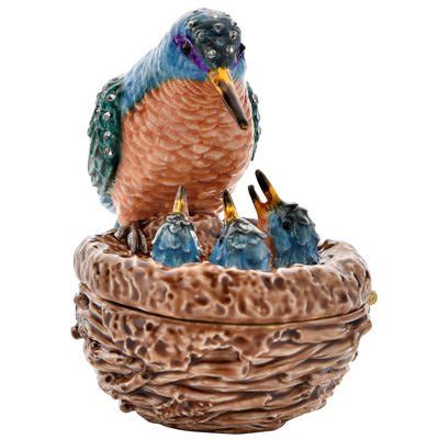 Treasured Trinket Kingfisher on Nest Trinket Box by Juliana - Image 2
