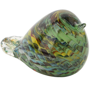 Plump Multi-coloured Glass Bird - Objet D'Art