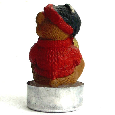 Teddy Tea-light - Red - Image 2