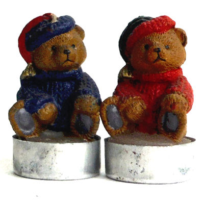Teddy Tea-light - Red - Image 3
