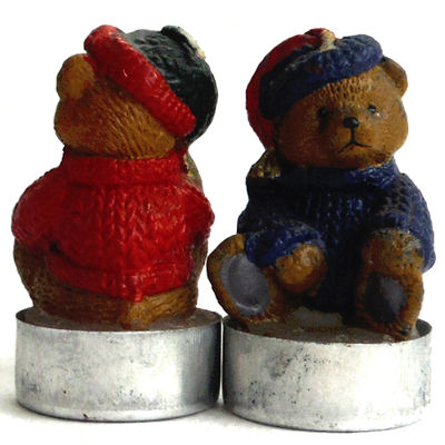 Teddy Tea-light - Red - Image 4