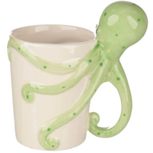 China Mug with 3-D Octopus Handle - Designed by Lisa Parker