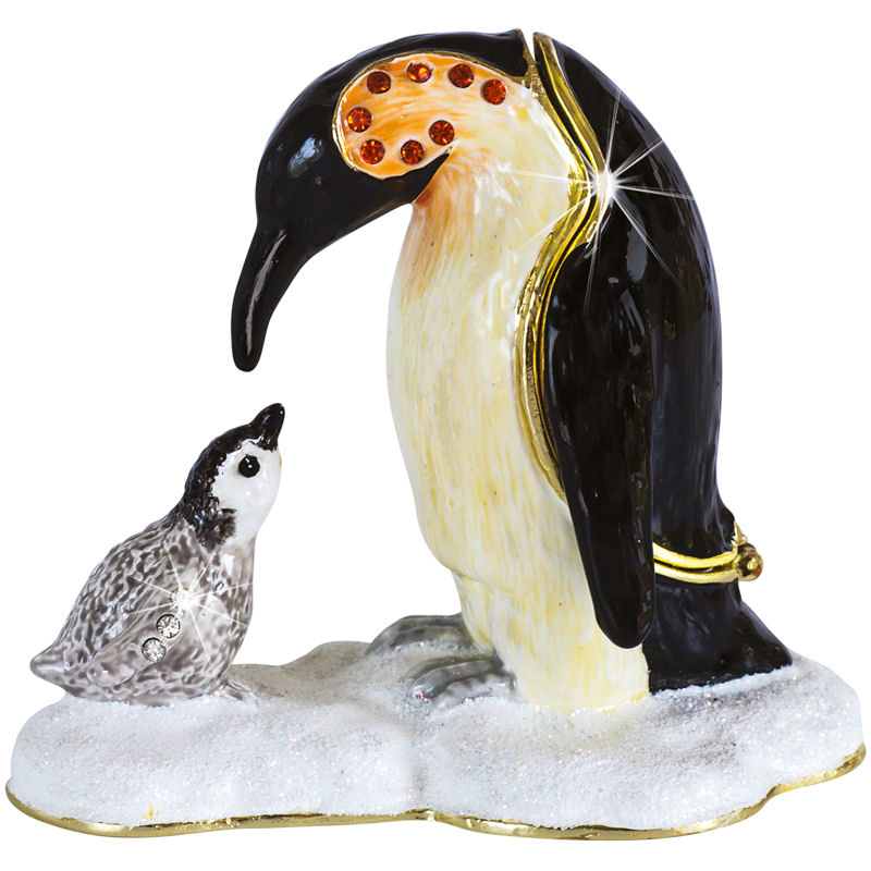 Craycombe Trinkets Penguin and Chick Trinket Box from Arora Design