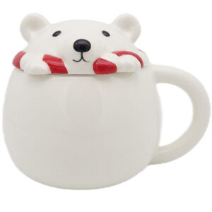 Polar Bear China Peekaboo Mug with Peeping Lid.