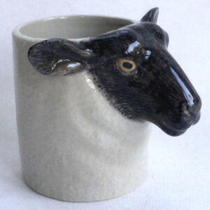Black-faced Suffolk Sheep Pencil/All-purpose Pot by Quail Ceramics
