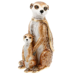 Pair of Meerkats Trinket Box - a Treasured Trinket by Juliana