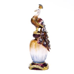 Peacock on Vase Treasured Trinket - a Trinket Box from Juliana