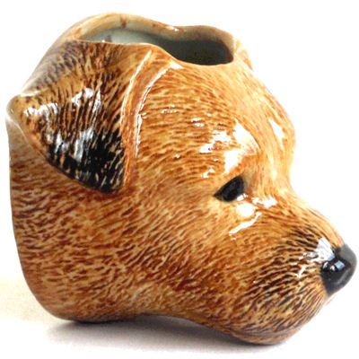 Border Terrier Wall Vase/Wall Pocket by Quail Ceramics - Image 3