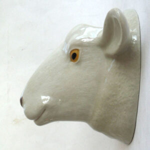 White-faced Suffolk Sheep Wall Vase/Wall Pocket by Quail Ceramics