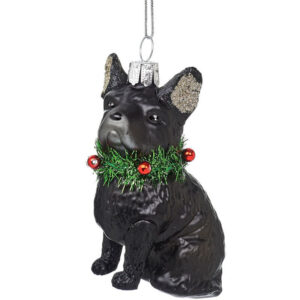 French Bulldog Glass Christmas Tree Bauble/Decoration