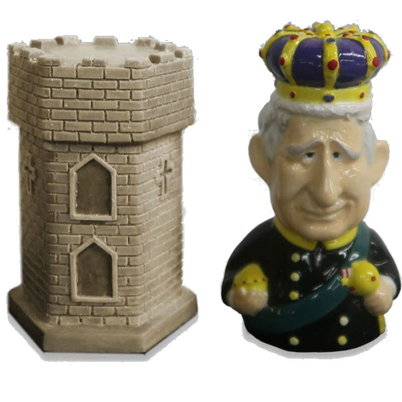 King Charles III Novelty Salt and Pepper Shakers/Cruet Set