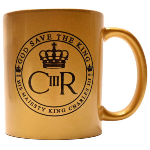 King Charles III Coronation Commemorative Mug in Gold-lustre Finish