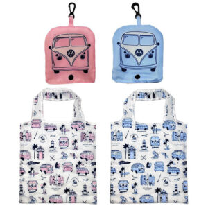Folding Shopping Bag Volkswagen WV Camper T1 Pink