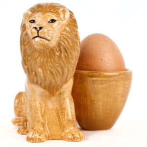 Male Lion with Eggcup from Quail Ceramics