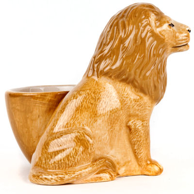 Male Lion with Eggcup from Quail Ceramics - Image 2