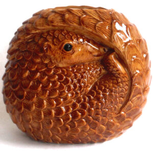 China Pangolin Flower Vase from Quail Ceramics