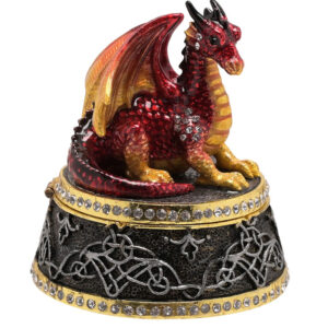 Red Dragon Jewelled and Enamelled Trinket Box/Jewellery Box from Hocus Pocus for Halloween