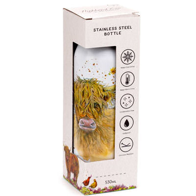 Highland Cow Insulated Drinks Bottle by Jan Pashley - Image 7