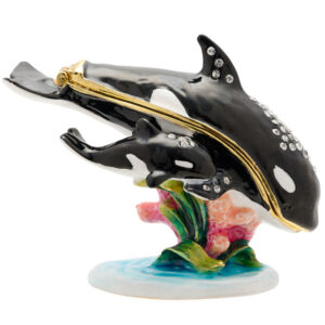 Mother and Baby Orca Treasured Trinket from the Juliana Collection