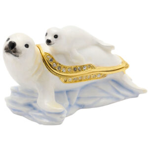 Mother and Baby Seal Treasured Trinket Box from the Juliana Collection