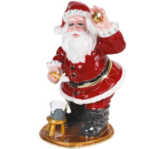 Santa Painting Baubles Craycombe Trinket Box from Arora Design