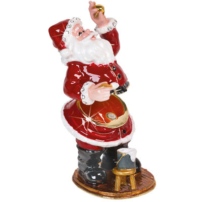 Santa Painting Baubles Craycombe Trinket Box from Arora Design - Image 2