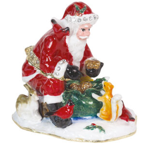 Santa with Squirrel Craycombe Trinket from Arora Design