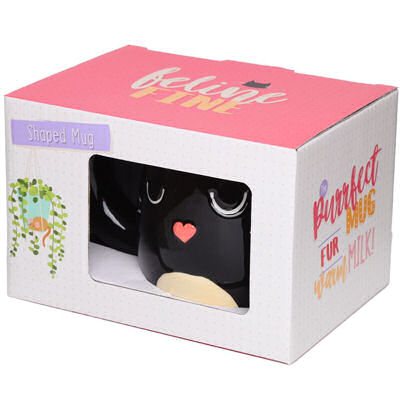 Feline Fine Novelty China Cat Mug with Bushy Tail Handle - Image 4