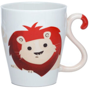 Zooniverse Novelty China Mug with Lion Motif and Curly Tail