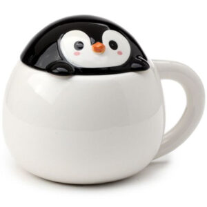 Novelty Huddle Penguin Peek-a-Boo Mug with Lid