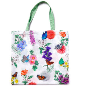 Butterfly Meadows Folding/Foldable Shopping Bag with Integral Pouch