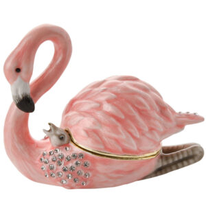 Flamingo Mother and Chick Treasured Trinket Box from the Juliana Collection
