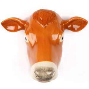 Jersey Cow Wall Vase/Wall Pocket by Quail Ceramics