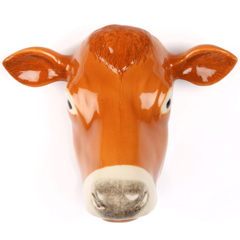 Jersey Cow Wall Vase/Wall Pocket by Quail Ceramics