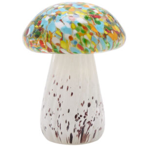 Multi-Coloured Glass Mushroom Figure - an Objet D'Art