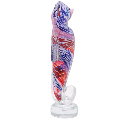 Red, White and Blue Glass Seahorse Figure - an Objet D'Art - Image 3