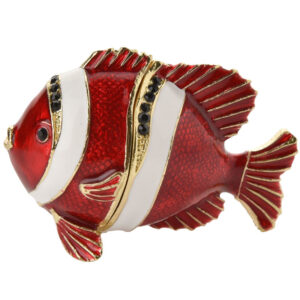Red and White Tropical Fish Treasured Trinket Box from the Juliana Collection