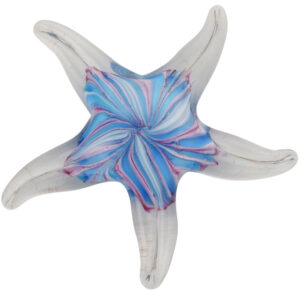 Pink, Blue and White Glass Starfish from the Objet D'Art Range