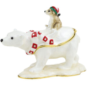Craycombe Trinkets Polar Bear and Baby Christmas Trinket Box from Arora Design