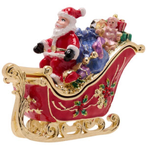 Santa and Sleigh Treasured Trinket Box by Juliana