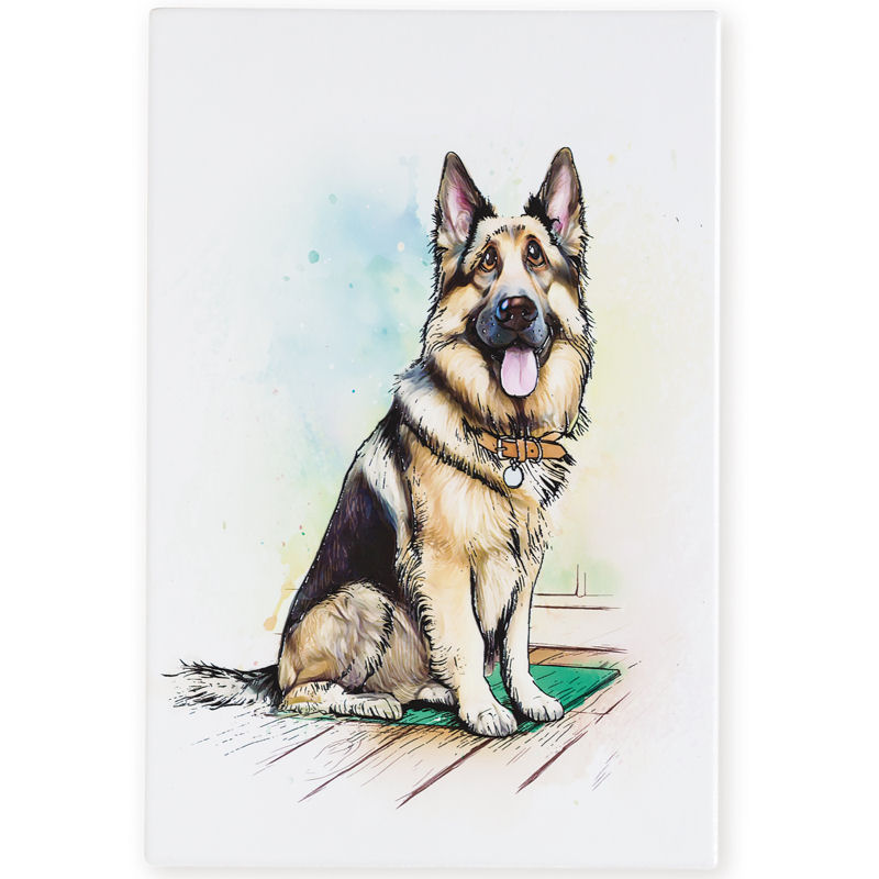 German Shepherd/Alsatian Ceramistone Tile from Arora Design
