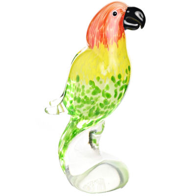 Tropical Glass Parrot Figure from Objets D'Art - Image 2