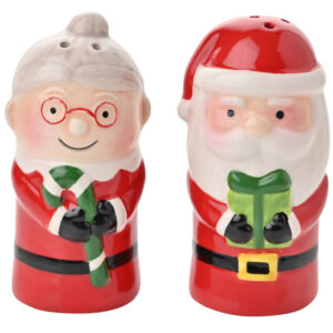 Mr. and Mrs. Santa Novelty Christmas Salt and Pepper Pots