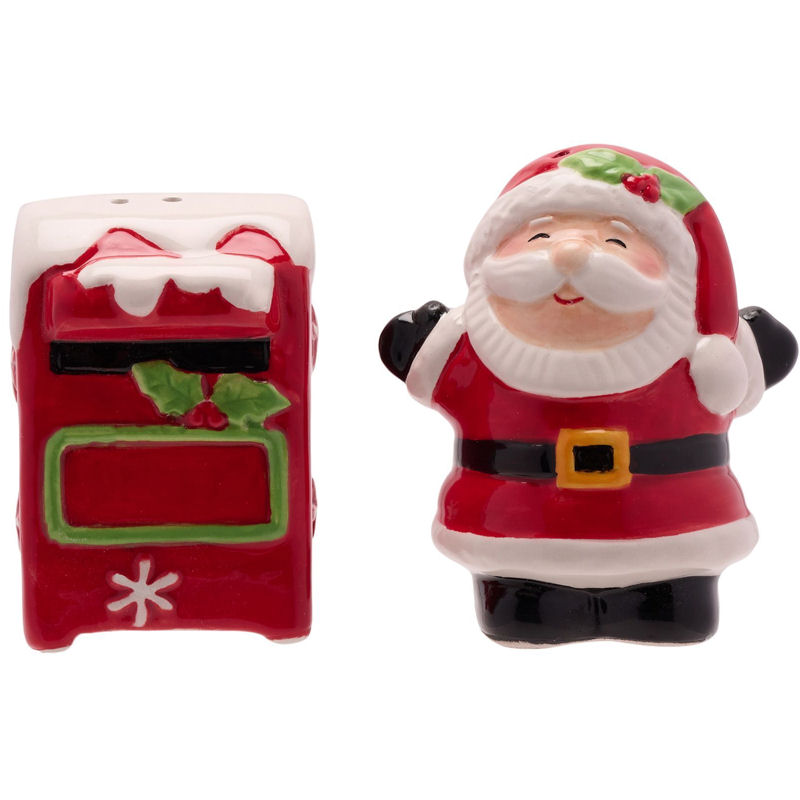 Father Christmas/Santa and Postbox Novelty Salt and Pepper Shakers