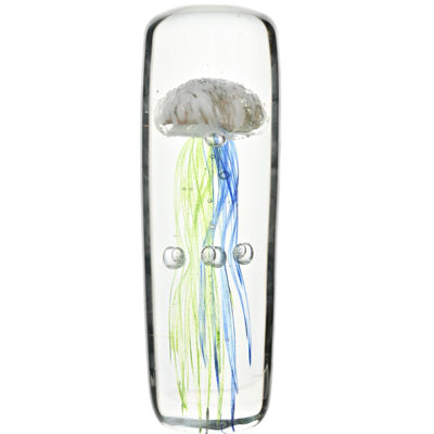 Tall Glass Jellyfish Paperweight/Ornament from Objet D'Art - Image 2